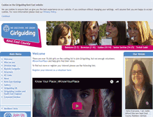 Tablet Screenshot of girlguidingkenteast.org.uk